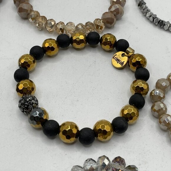 Erimish Beaded Stretch Bracelets Set of Nine OS One Size - Picture 6 of 10